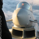 Image for article titled Typhoon Strike Fighter Closing Dangerously On Hercules C130's Cargo Bay